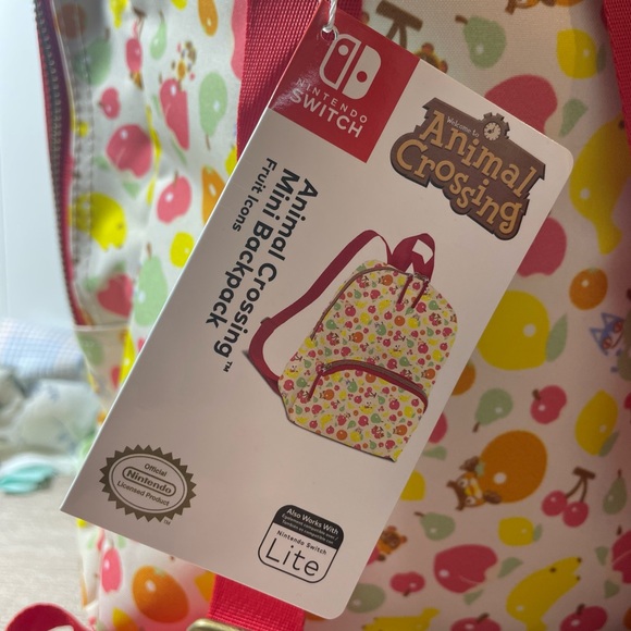 Animal Crossing Fruit Icon Mini Backpack w/ Nintendo Switch Travel Pocket - NWT - Picture 5 of 11